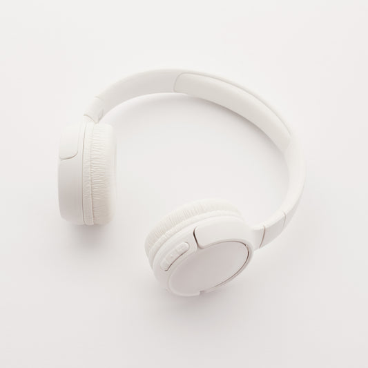 White flexible headphone