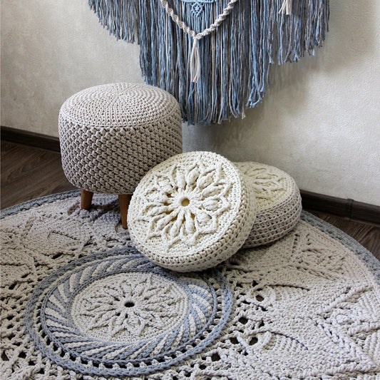 White Handmade Knitted