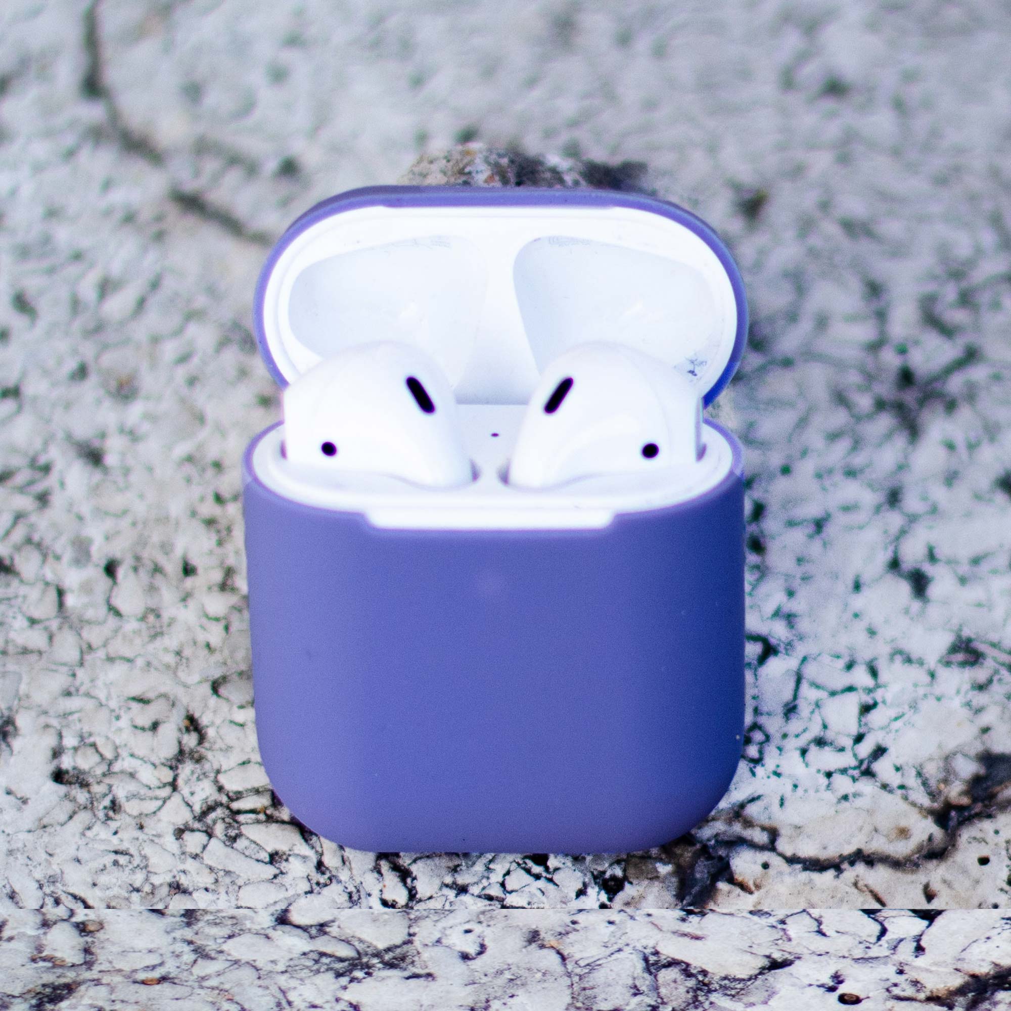 Blue flexible airpod case